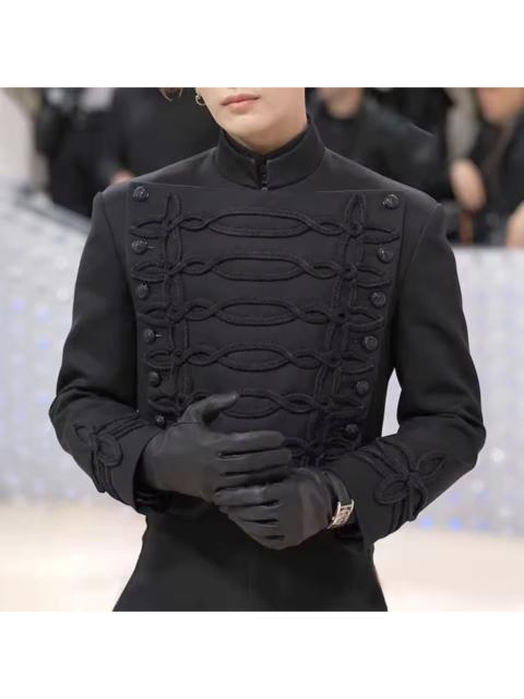 Other Designers Japanese Brand - Black Military-Inspired Jacket | Unique Knot Detail