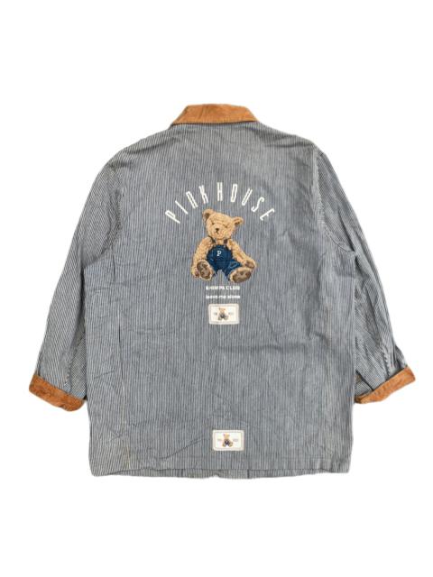 Other Designers Japanese Brand - Vintage Pink House Bear Embroidered Jacket