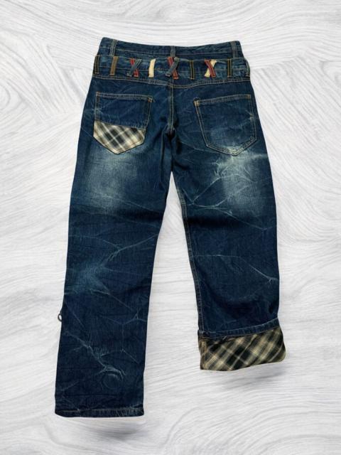 Hysteric Glamour NYLAUS DOUBLE WAIST PLAID TARTAN CLAW MARK DENIM PANTS