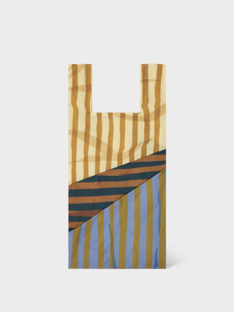 Paul Smith Susan Bijl x Paul Smith - Beige Mixed-Stripe 'The New Shopping Bag' Medium