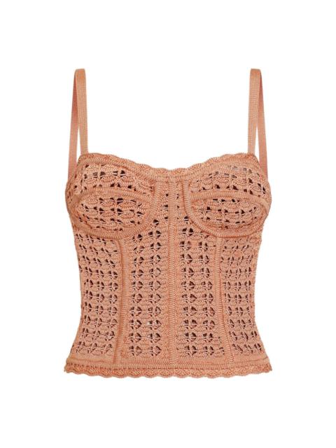 crochet-knit top
