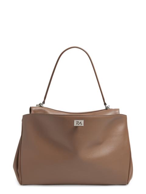 BALENCIAGA Balenciaga Medium Rodeo Leather Handbag in 2509 Taupe at Nordstrom