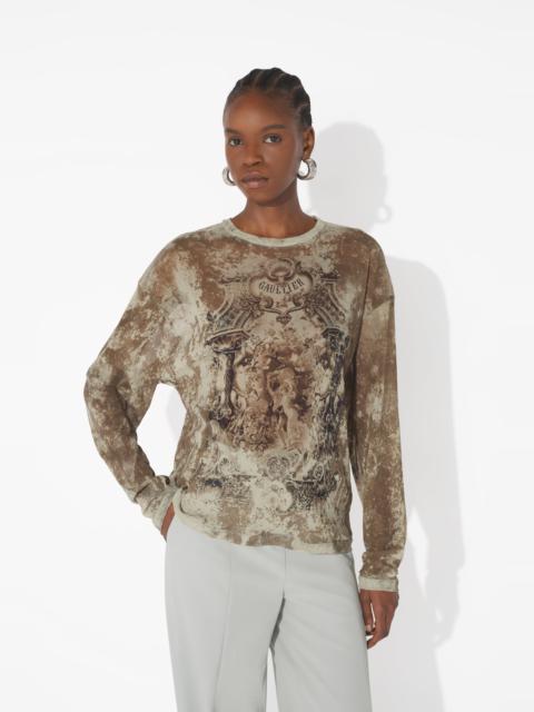 Jean Paul Gaultier THE OVERSIZED BEIGE MÉDAILLON TOP