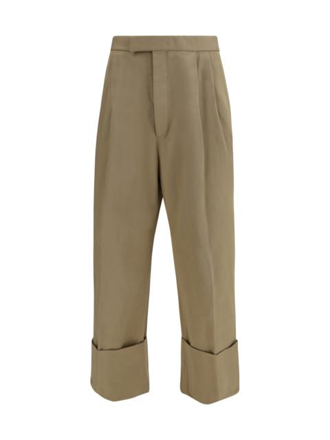 Thom Browne Thom Browne Cotton Gabardine Pants With Double Pleats