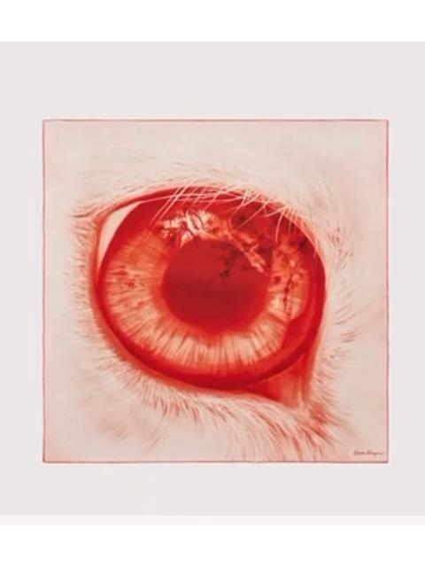 FERRAGAMO Ferragamo Eye Print Silk Scarf