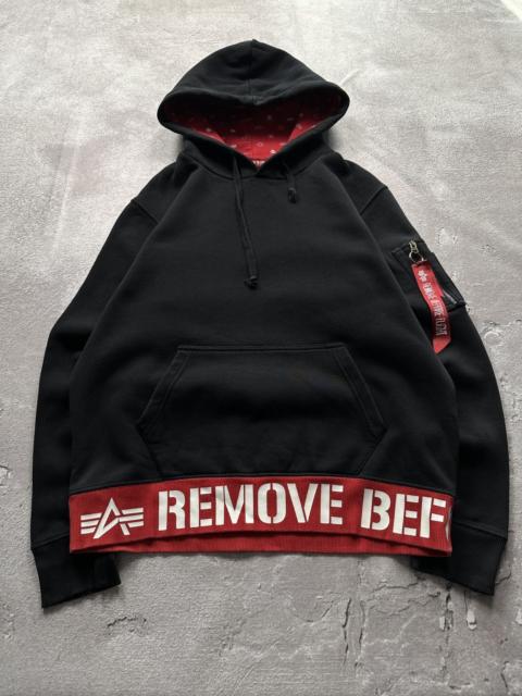ALPHA INDUSTRIES Vintage Alpha Industries Skinhead Big Logo Hoodie Sweatshirt