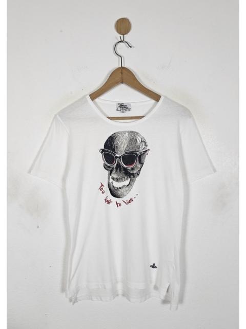 Vivienne Westwood Vivienne Westwood Too Fast To Live skull tee shirt