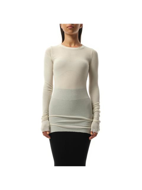 Rick Owens Rib Long Sleeve T-Shirt in Dinge