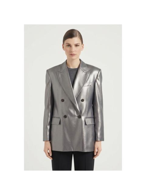 Brunello Cucinelli Brunello Cucinelli Wosilver Tailored Double Breasted Blazer