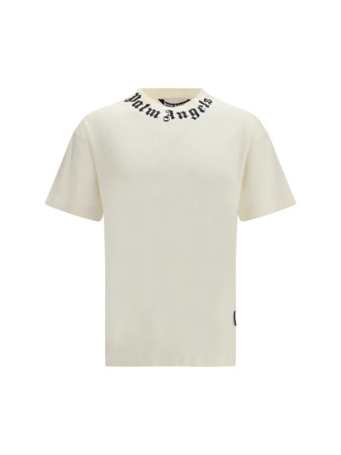 Palm Angels Palm Angels Logo Crewneck T-shirt Off White - Black