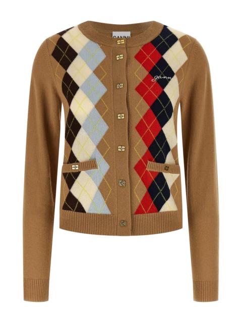 GANNI Diamond-shaped cardigan