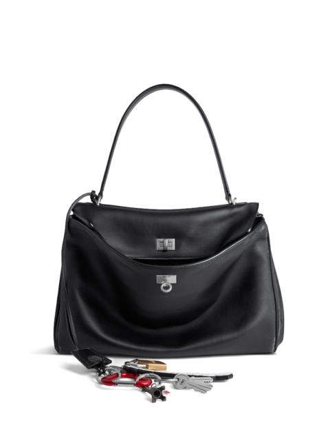 BALENCIAGA Women's Rodeo Medium Handbag Used Effect With One Charm in Black