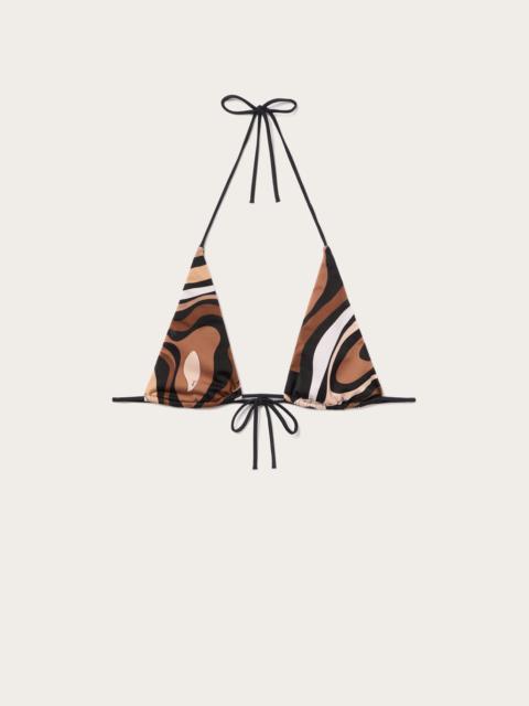 PUCCI MARMO PRINT TRIANGLE BIKINI TOP