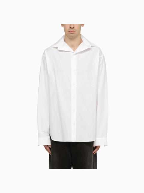Balenciaga Kick Collar Oversize Shirt White Men