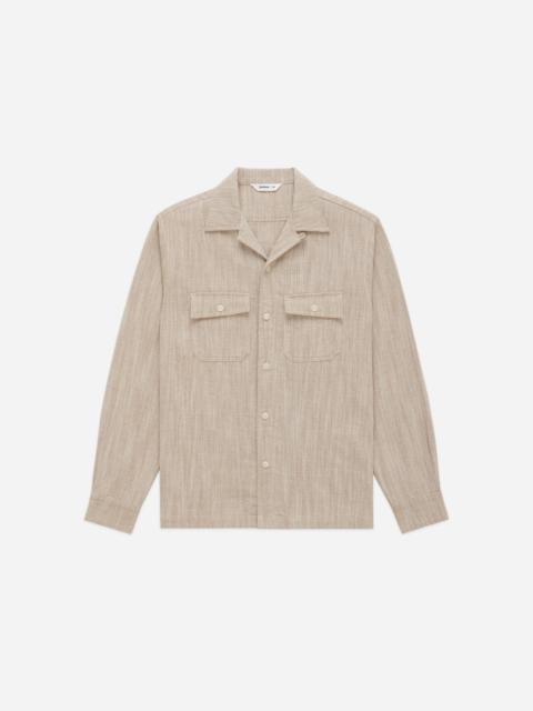 3sixteen Camp Shirt - Ecru Cotton/Linen HBT