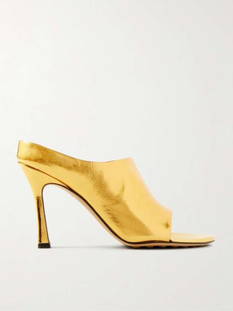Rana metallic leather mules Gold