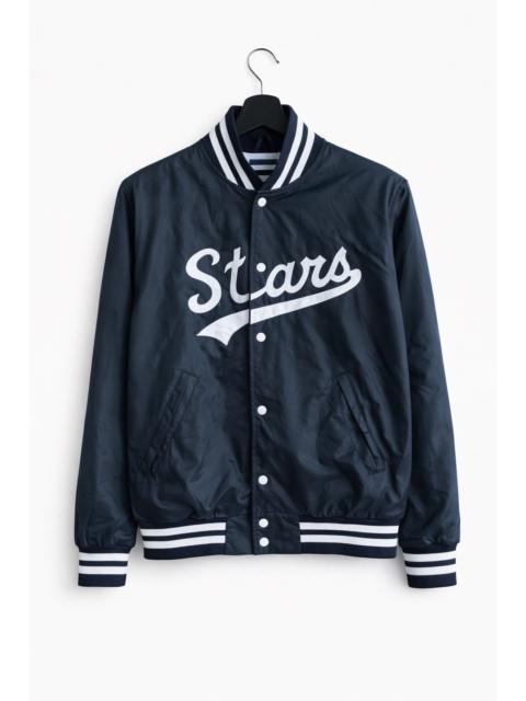 Other Designers RENNOC Classic Stars Varsity Jacket Navy Blue Button up