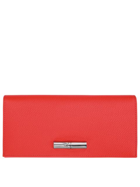 Longchamp Le Roseau Long continental wallet Vermilion - Leather