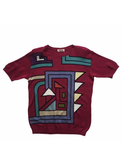 Other Designers Japanese Brand - Geometric Patterned Short Sleeve Knitwear