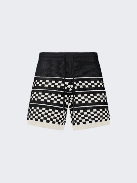 AMIRI Checkered Mesh Short Black