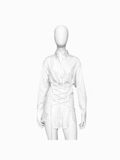 Jean Paul Gaultier ss15 oversized corset lace up shirt 42
