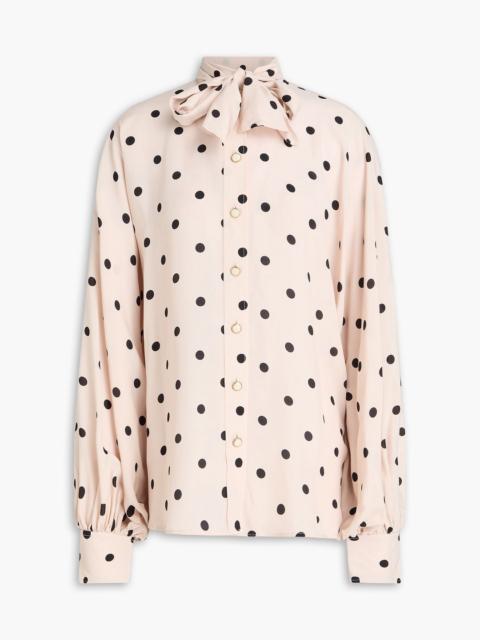 Zimmermann Pussy-bow polka-dot crepe de chine blouse