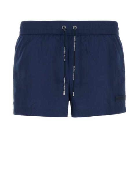 Dolce & Gabbana Dolce & Gabbana Men Blue Polyester Swimming Shorts