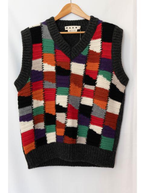 Marni hand knit heavy wool vest