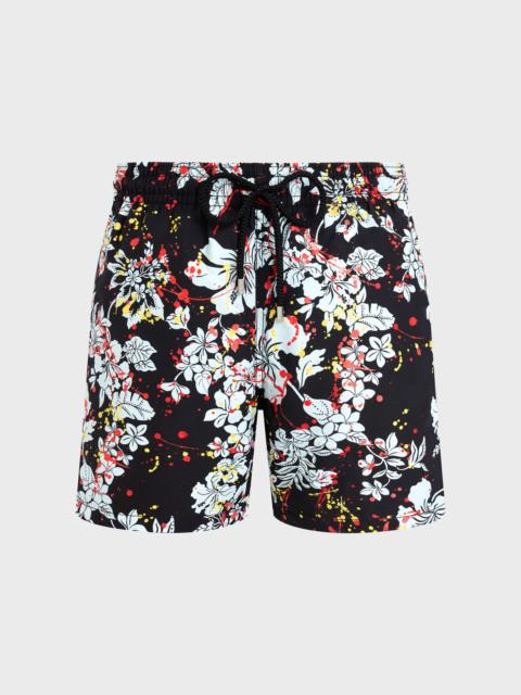 Vilebrequin Men Swim Trunks Flower Splash - VBQ x Palm Angels