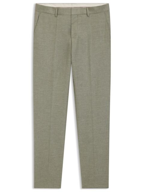 BOSS SLIM-FIT TROUSERS IN PATTERNED STRETCH FABRIC