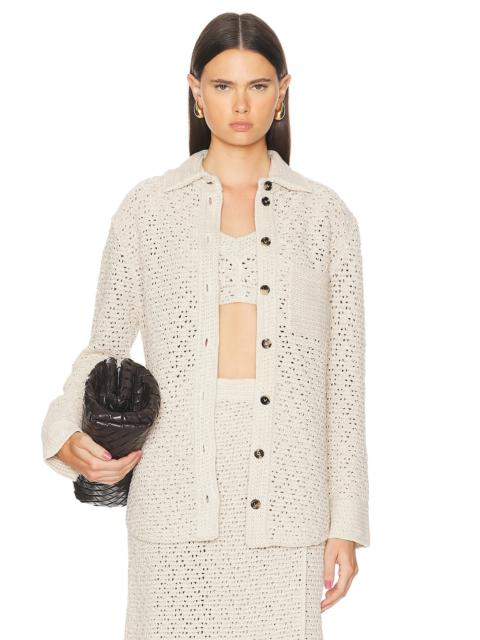 Bottega Veneta Long Sleeve Button Up Top