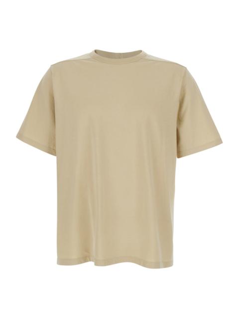 Rick Owens Rick Owens Men T-Shirt 'Brad' Beige With Crew Neck And Short Sleeves In Cotton For Men