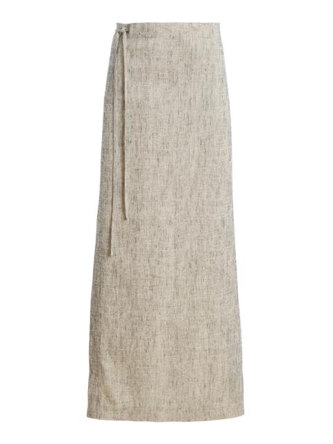 The Row Blum Linen-Silk Skirt black/white
