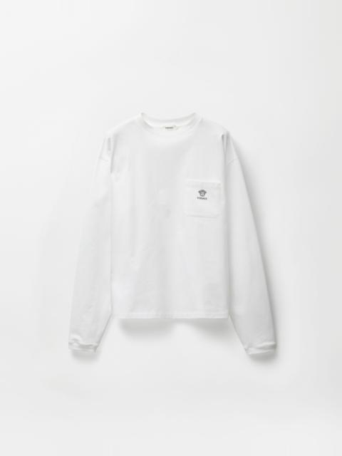 VERSACE Embroidered Cotton-Jersey T-Shirt