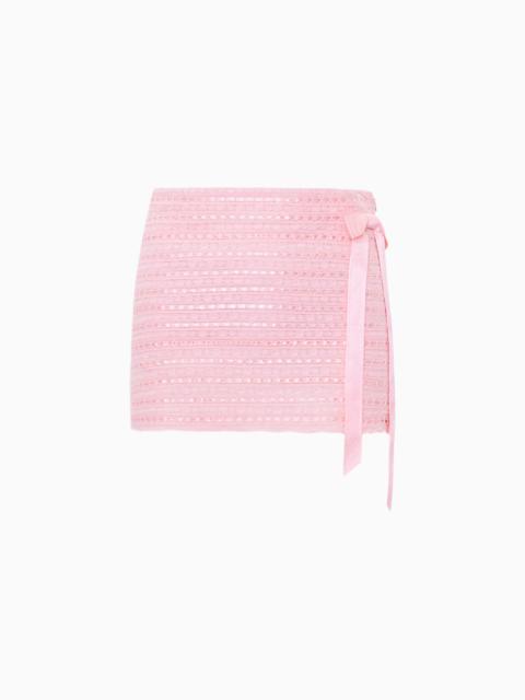 LoveShackFancy Wyana Woven Cotton Mini Skirt