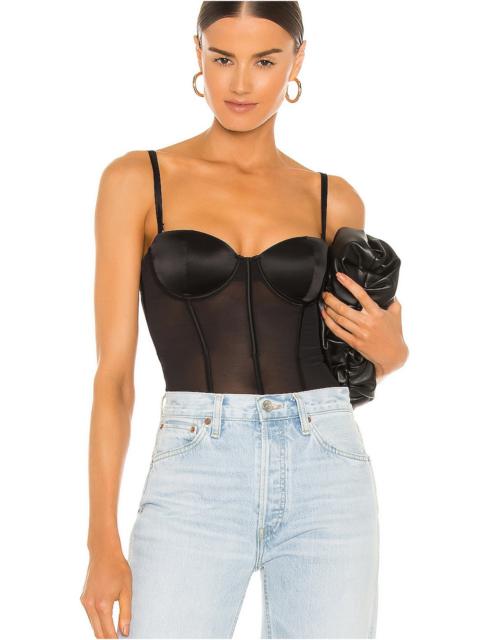 Fleur du Mal Silk and Mesh Bodysuit