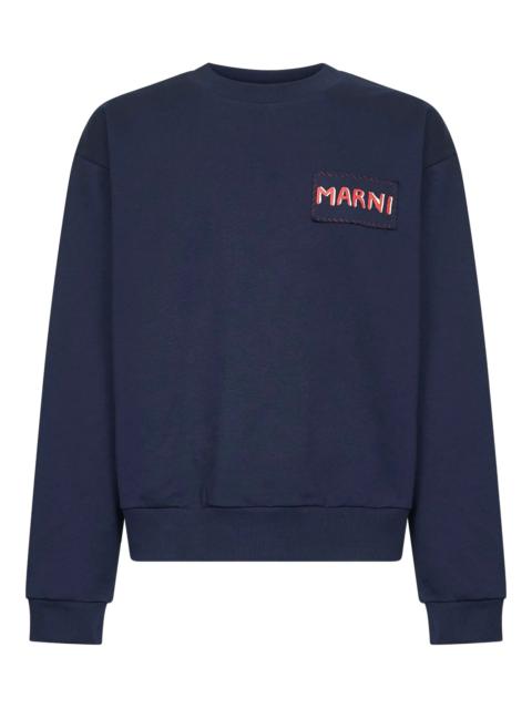 Marni Marni Embroidered-logo Crew-neck Sweater