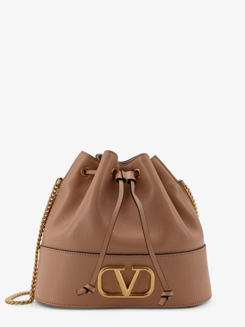 Valentino Valentino Garavani Leather Bucket Bag With Vlogo Signature