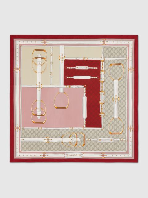 GUCCI Printed silk carré