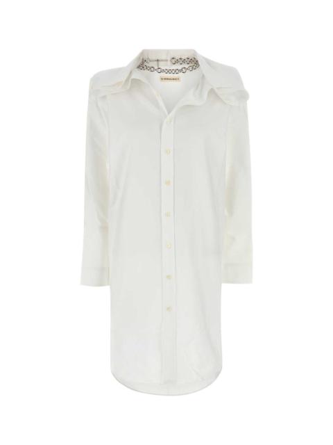 Other Designers Y Project Women White Oxford Shirt Dress