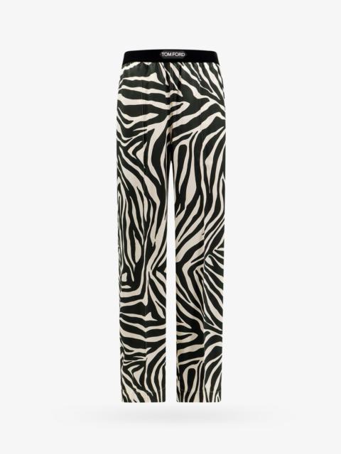 TOM FORD Tom Ford Stretch Silk Trouser With Animalier Print