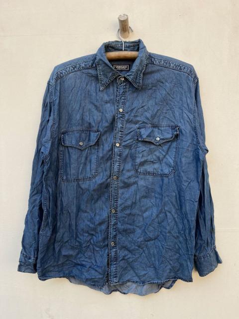 VERSACE JEANS COUTURE Vintage Versace Jeans Couture Pearl Snap American Western