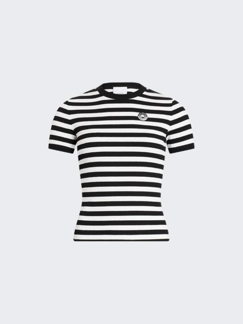 PATOU Stripes Rib Tee Black & White Stripes