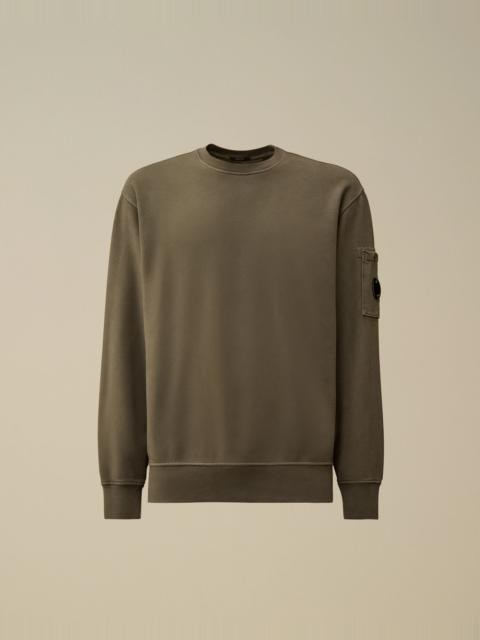 C.P. Company Brushed and Emerized Diagonal Fleece Crewneck Lens Sweatshirt