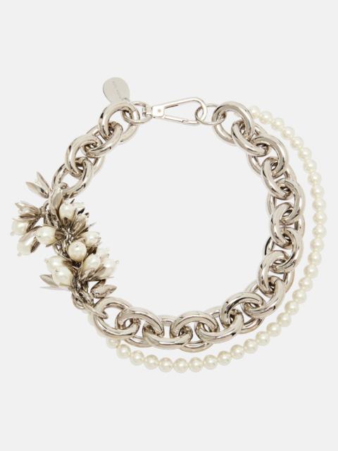 Simone Rocha Embellished faux pearl necklace
