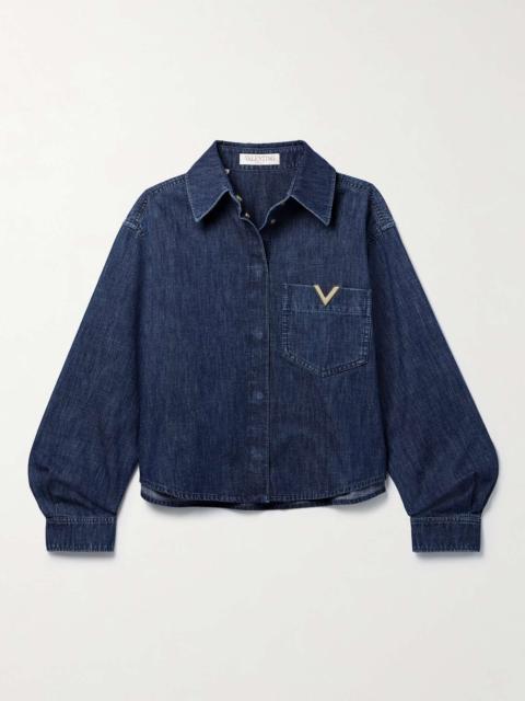 Valentino Embellished denim shirt