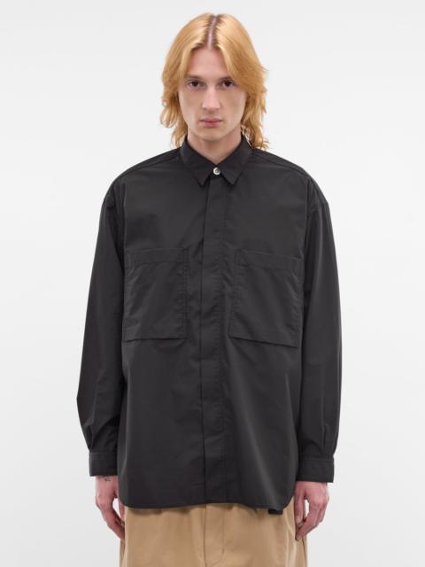 Comme des Garçons Homme Black Cotton Zip Shirt