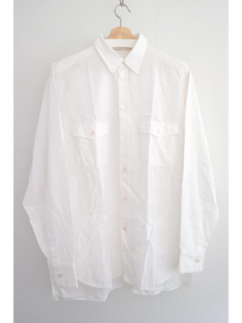 2000s Cotton-Blend Red Label Utility Shirt with Drop Hem