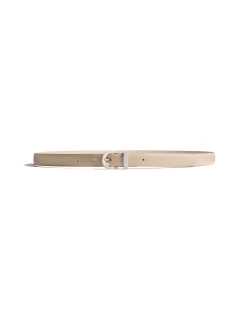 KHAITE Khaite Luna Leather Belt in Dark Ivory 445 at Nordstrom