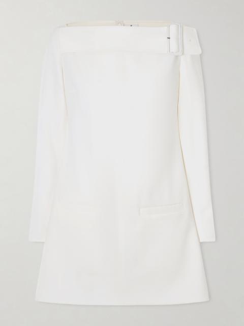 courrèges Buckled Crepe Mini Dress